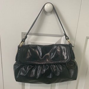 Fendi Black Patent Leather Baguette
